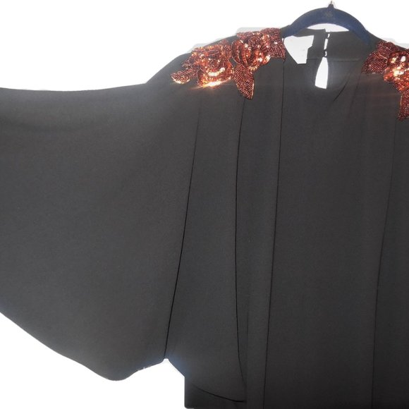 1980s Vintage Frank Usher London Dress Maxi - Picture 5 of 7